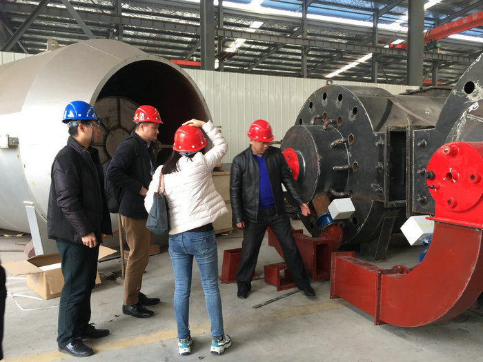 客戶至我司熱風爐車間進行裝船前質檢